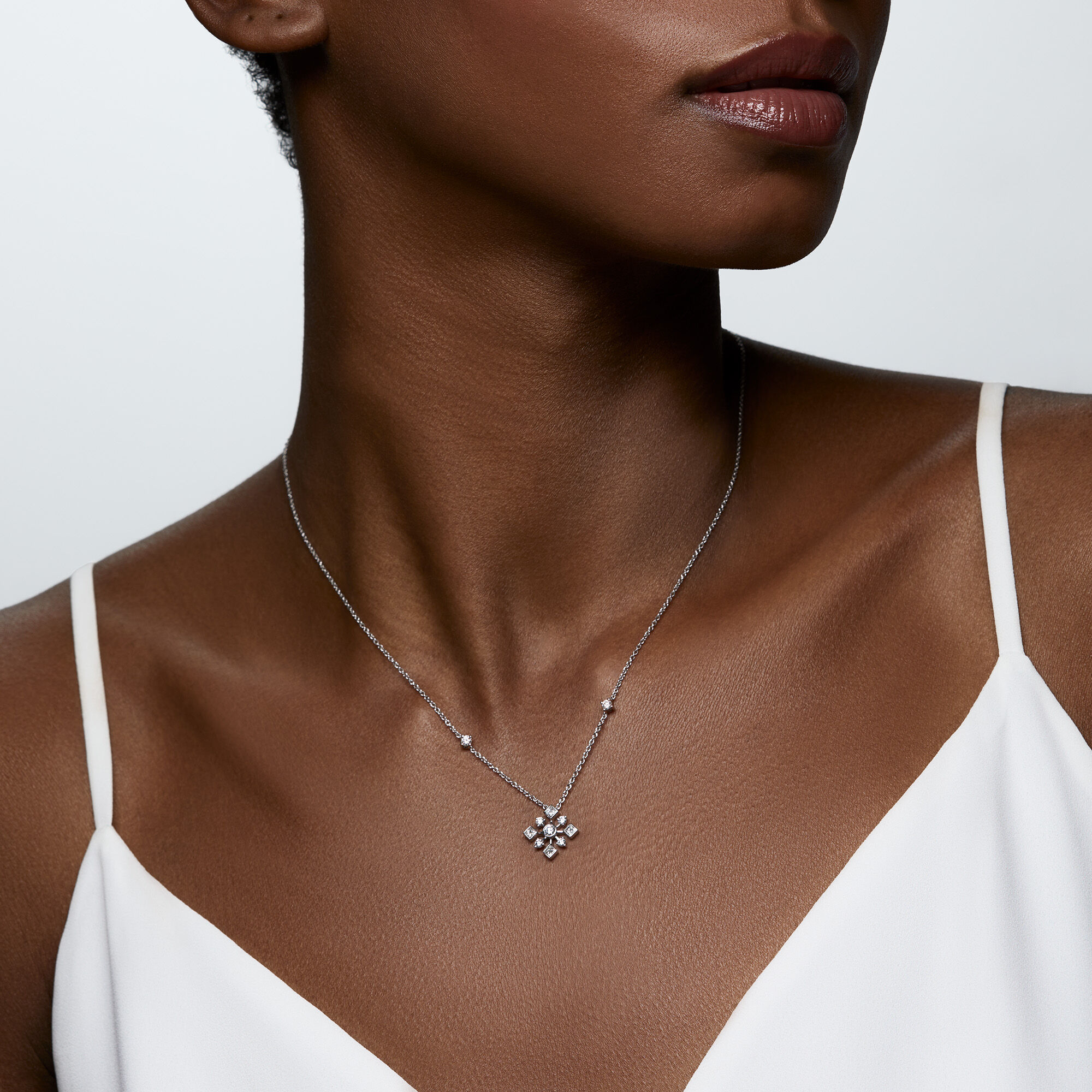 Brown shop diamond necklace
